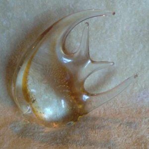 Vintage ICET ARTE MURANO Glass Fish Angelfish Figurine 6”